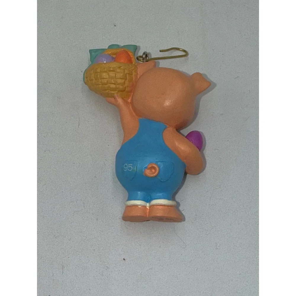 Hallmark Ornament Unisex OS Blue Excellent Ham n Eggs Pig 1995 Easter Collection